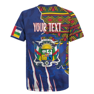 Personalized Central African Republic Coat Of Arms Rugby Jersey Kente Pattern