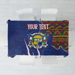 Personalized Central African Republic Coat Of Arms Tablecloth Kente Pattern