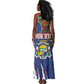 Personalized Central African Republic Coat Of Arms Tank Maxi Dress Kente Pattern