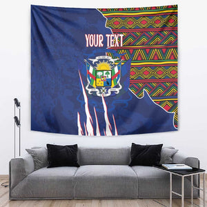 Personalized Central African Republic Coat Of Arms Tapestry Kente Pattern