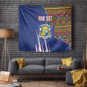 Personalized Central African Republic Coat Of Arms Tapestry Kente Pattern