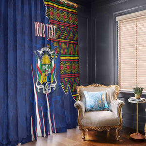 Personalized Central African Republic Coat Of Arms Window Curtain Kente Pattern