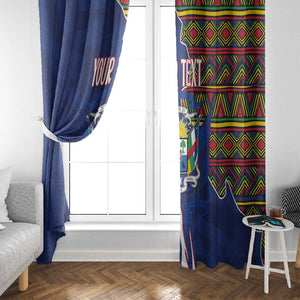 Personalized Central African Republic Coat Of Arms Window Curtain Kente Pattern