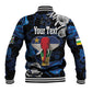 Personalized Central African Republic Baseball Jacket Elephant With King Protea