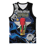 Personalized Central African Republic Basketball Jersey Elephant With King Protea LT18
