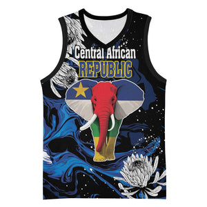 Personalized Central African Republic Basketball Jersey Elephant With King Protea LT18