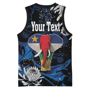 Personalized Central African Republic Basketball Jersey Elephant With King Protea LT18