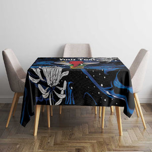 Personalized Central African Republic Tablecloth Elephant With King Protea