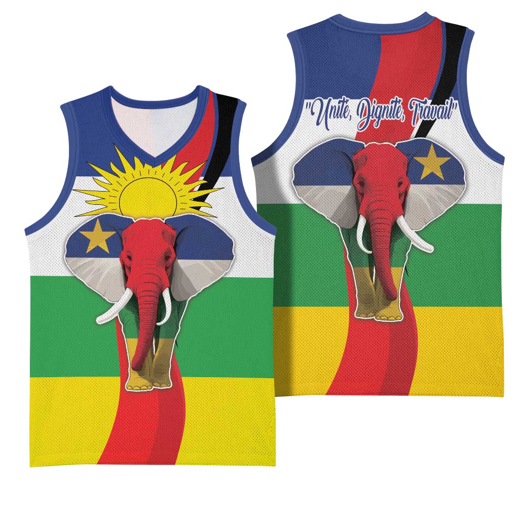 Central African Republic Republic Day 1958 Basketball Jersey Zo Kwe Zo - Flag Style LT18