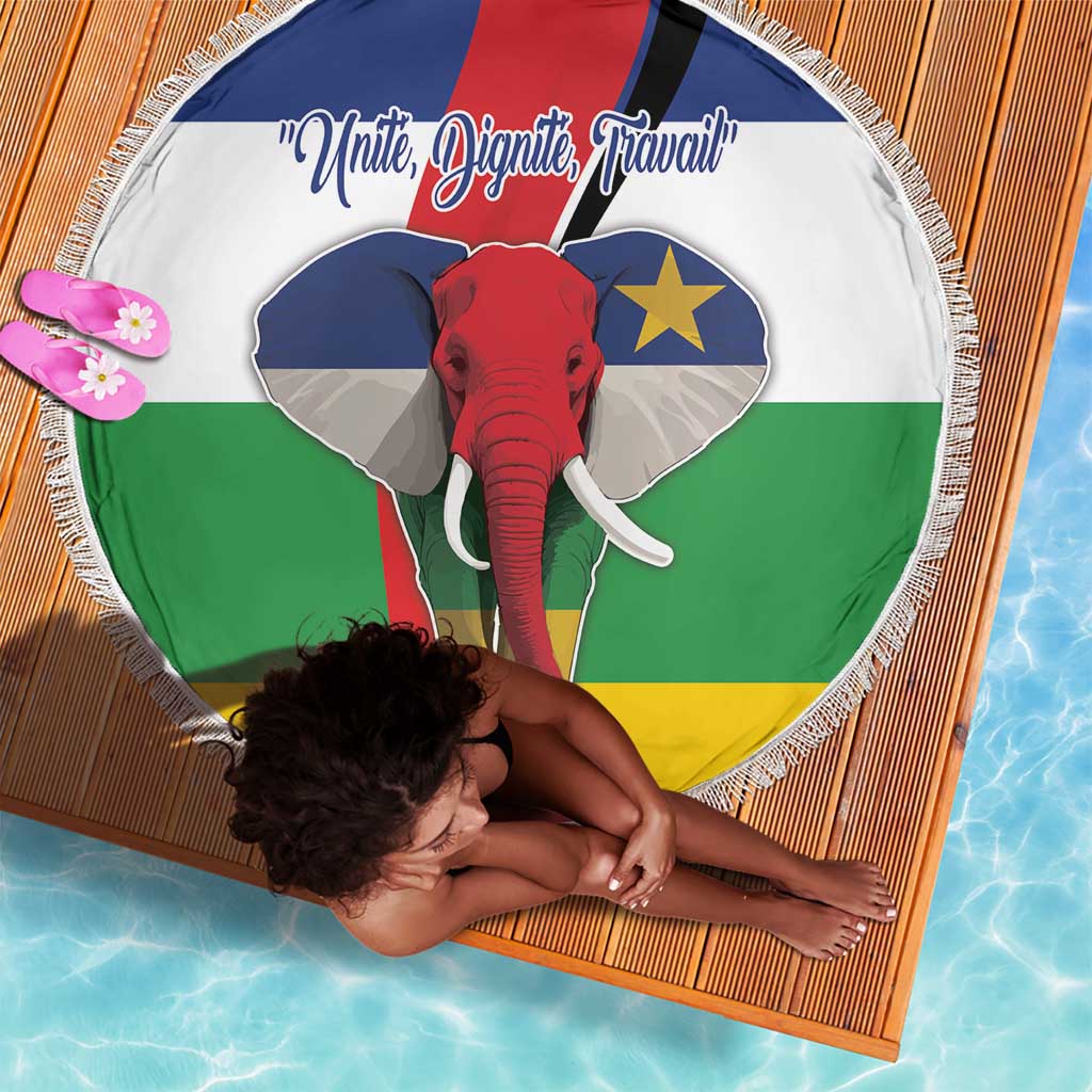 Central African Republic Republic Day 1958 Beach Blanket Zo Kwe Zo - Flag Style