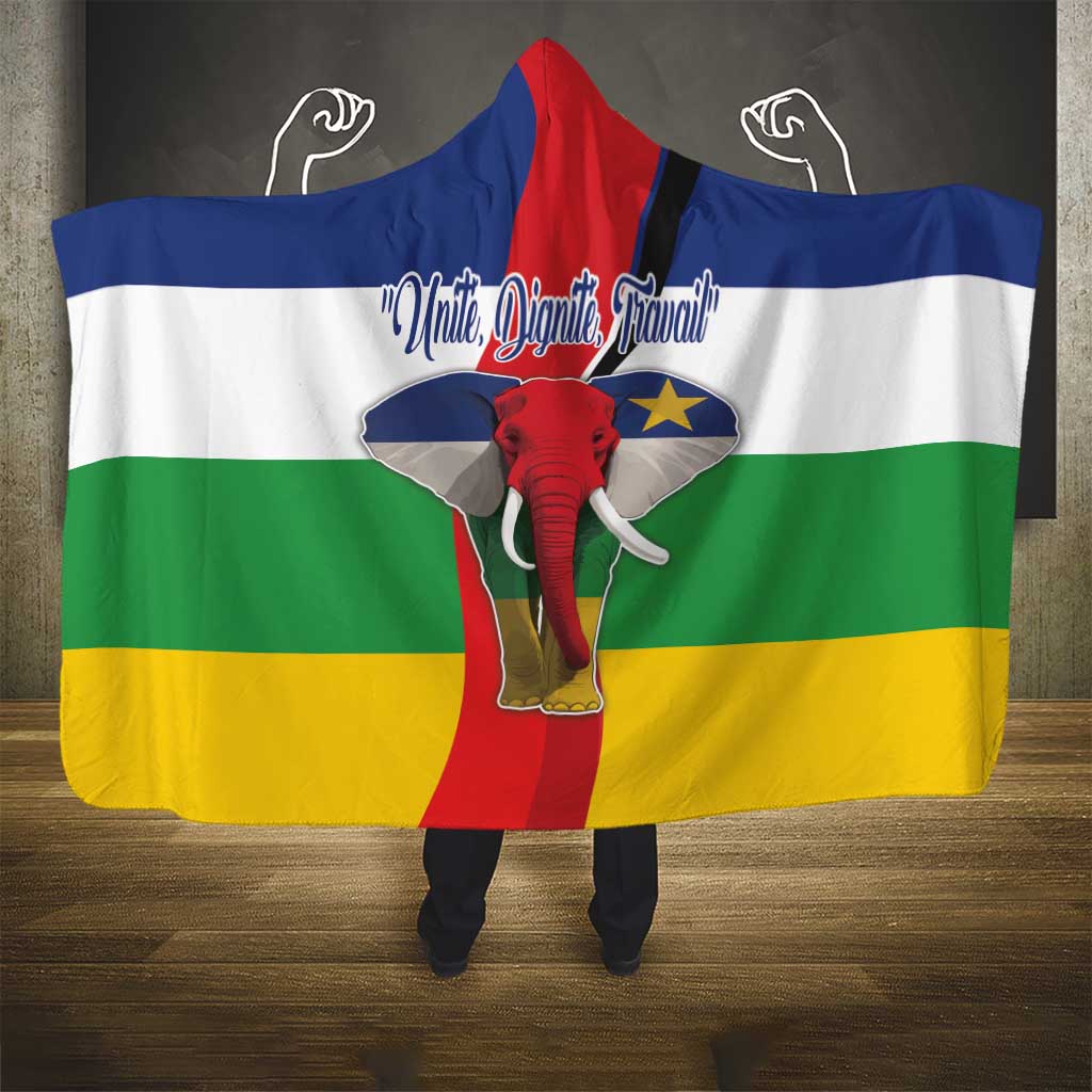 Central African Republic Republic Day 1958 Hooded Blanket Zo Kwe Zo - Flag Style