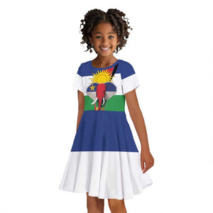 Central African Republic Republic Day 1958 Kid Short Sleeve Dress Zo Kwe Zo - Flag Style