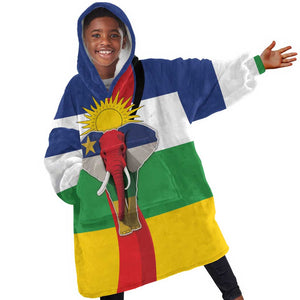 Central African Republic Republic Day 1958 Kid Wearable Blanket Hoodie Zo Kwe Zo - Flag Style