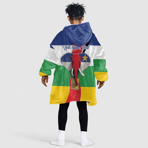 Central African Republic Republic Day 1958 Kid Wearable Blanket Hoodie Zo Kwe Zo - Flag Style