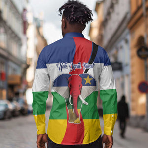 Central African Republic Republic Day 1958 Long Sleeve Button Shirt Zo Kwe Zo - Flag Style