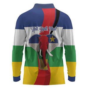 Central African Republic Republic Day 1958 Long Sleeve Polo Shirt Zo Kwe Zo - Flag Style