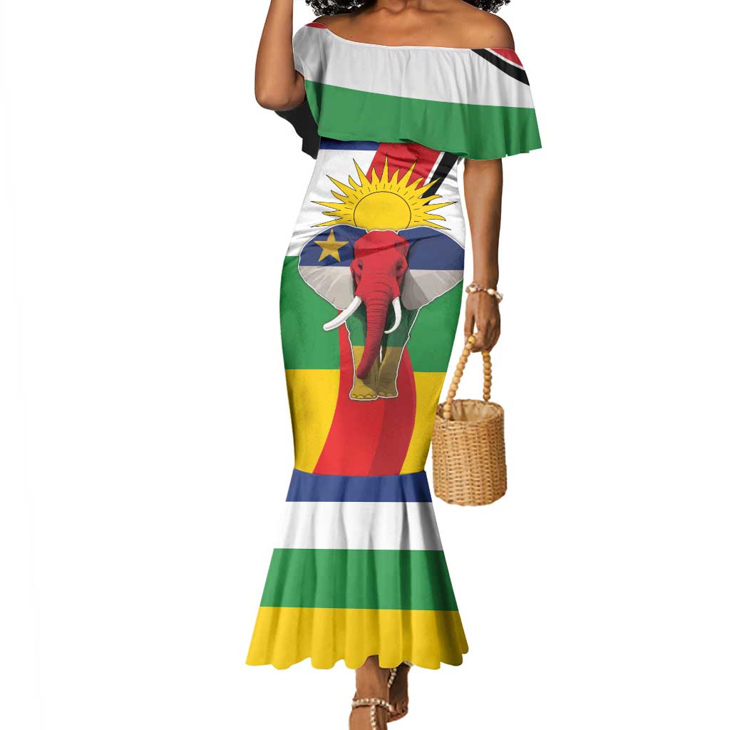 Central African Republic Republic Day 1958 Mermaid Dress Zo Kwe Zo - Flag Style