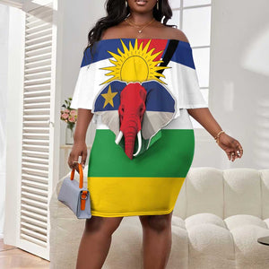 Central African Republic Republic Day 1958 Off Shoulder Short Dress Zo Kwe Zo - Flag Style