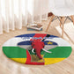 Central African Republic Republic Day 1958 Round Carpet Zo Kwe Zo - Flag Style