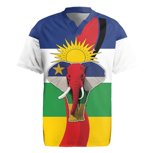 Central African Republic Republic Day 1958 Rugby Jersey Zo Kwe Zo - Flag Style