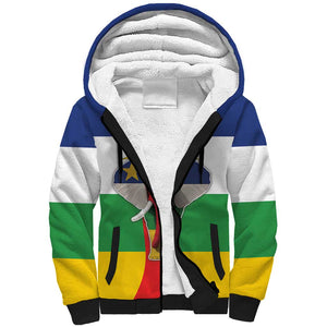 Central African Republic Republic Day 1958 Sherpa Hoodie Zo Kwe Zo - Flag Style