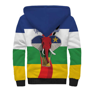 Central African Republic Republic Day 1958 Sherpa Hoodie Zo Kwe Zo - Flag Style