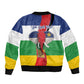 Central African Republic Republic Day 1958 Sleeve Zip Bomber Jacket Zo Kwe Zo - Flag Style