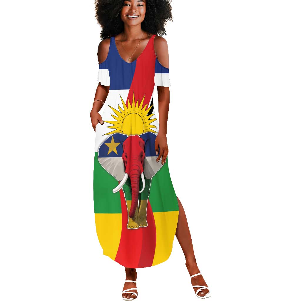 Central African Republic Republic Day 1958 Summer Maxi Dress Zo Kwe Zo - Flag Style