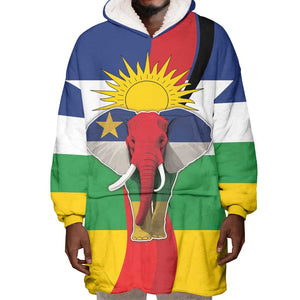 Central African Republic Republic Day 1958 Wearable Blanket Hoodie Zo Kwe Zo - Flag Style