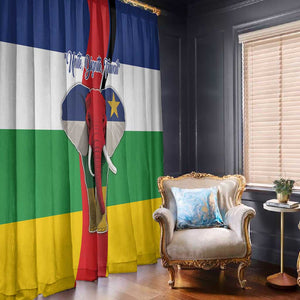 Central African Republic Republic Day 1958 Window Curtain Zo Kwe Zo - Flag Style