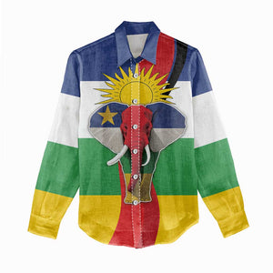 Central African Republic Republic Day 1958 Women Casual Shirt Zo Kwe Zo - Flag Style