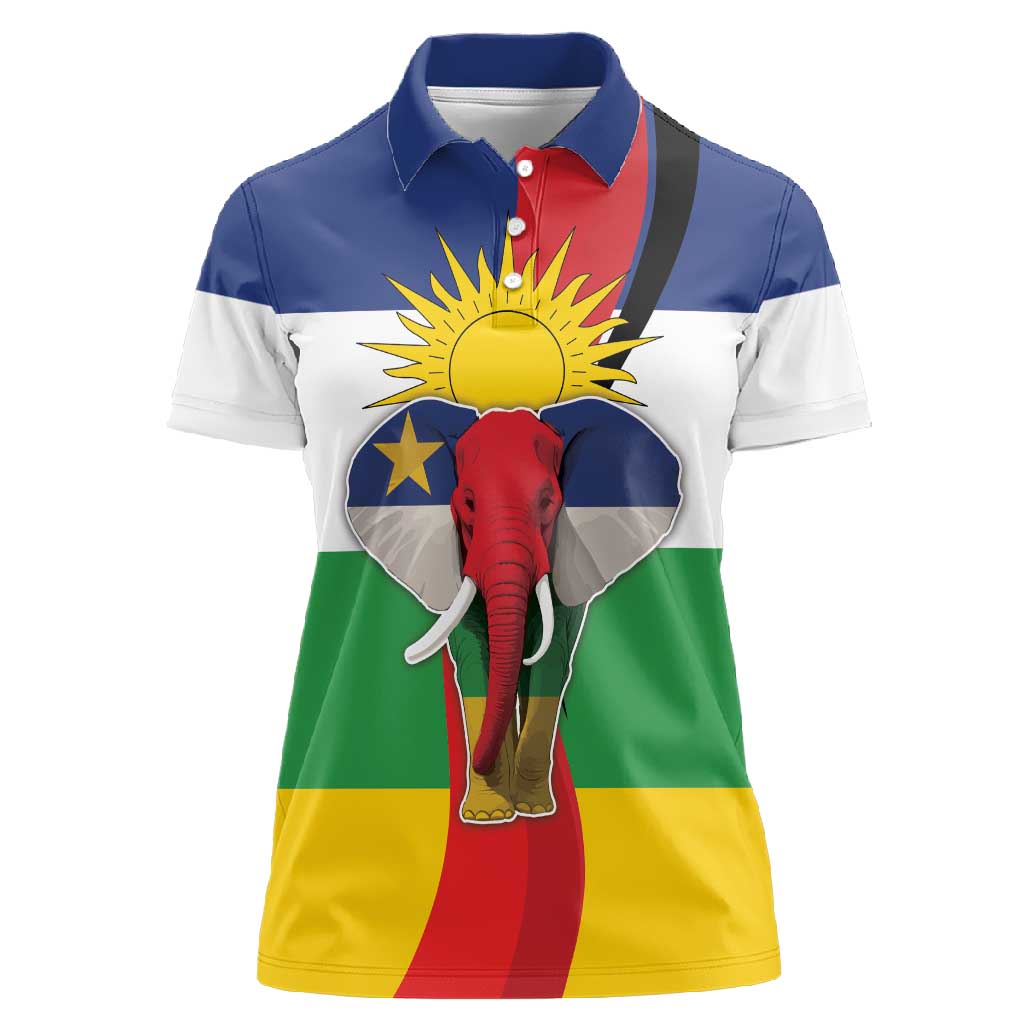 Central African Republic Republic Day 1958 Women Polo Shirt Zo Kwe Zo - Flag Style