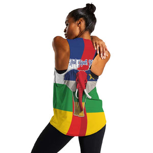 Central African Republic Republic Day 1958 Women Racerback Tank Zo Kwe Zo - Flag Style