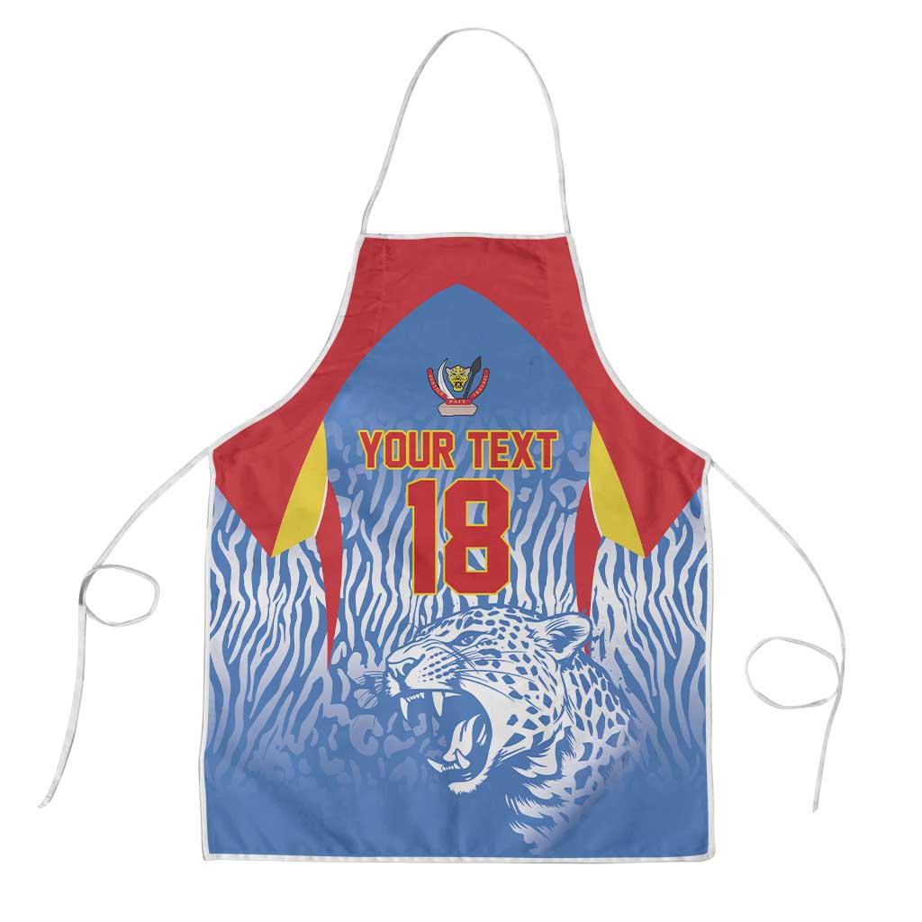 Custom DR Congo Football 2026 Apron Leopard Power Fan Style