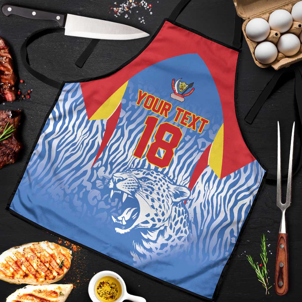 Custom DR Congo Football 2026 Apron Leopard Power Fan Style
