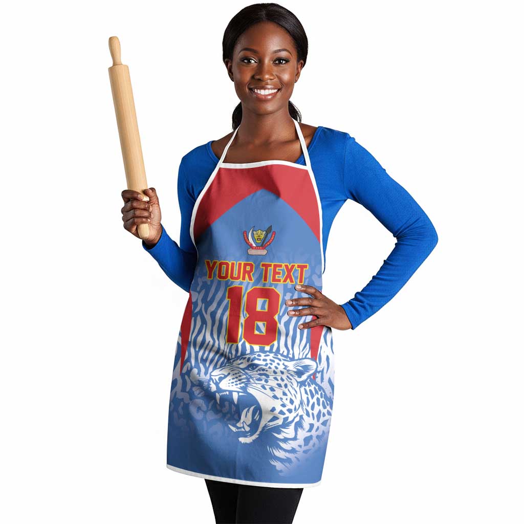 Custom DR Congo Football 2026 Apron Leopard Power Fan Style