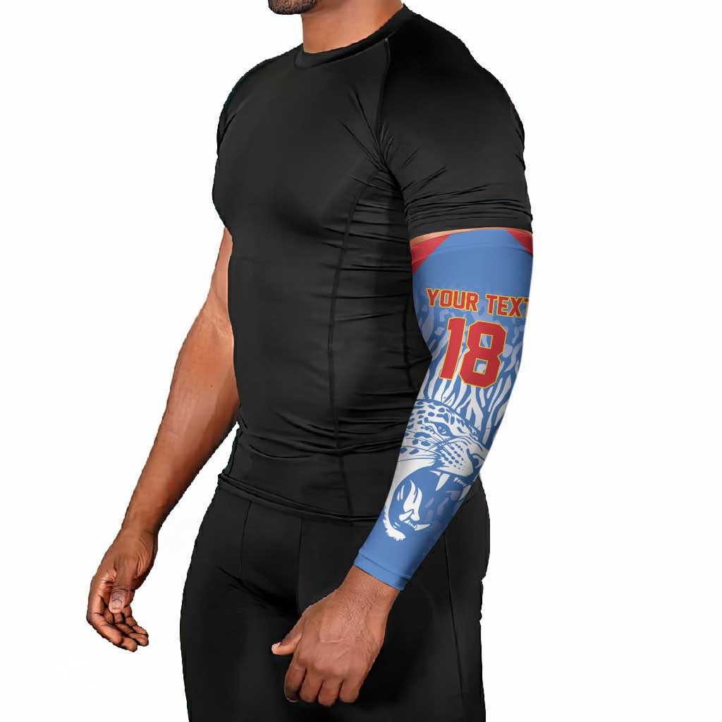 Custom DR Congo Football 2026 Arm Sleeves Leopard Power Fan Style