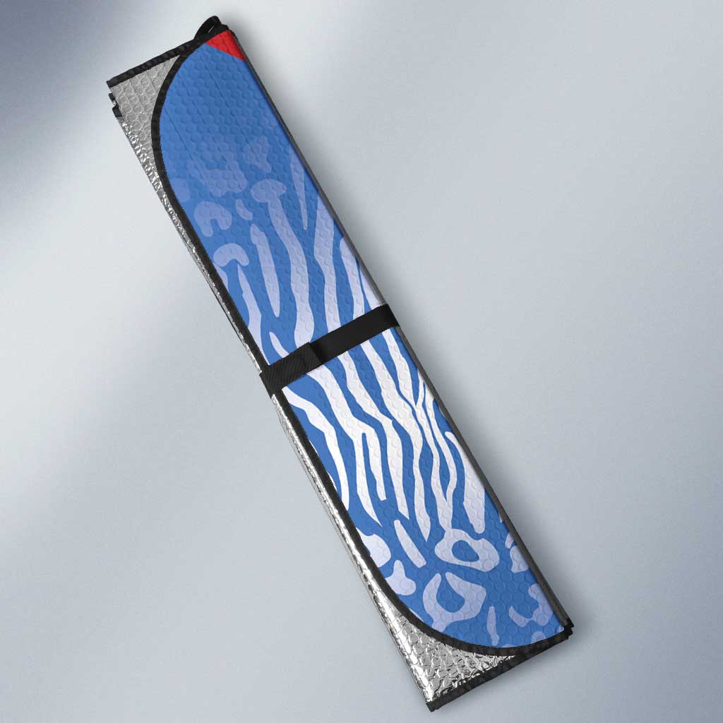 Custom DR Congo Football 2026 Auto Sun Shade Leopard Power Fan Style