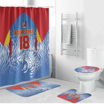 Custom DR Congo Football 2026 Bathroom Set Leopard Power Fan Style