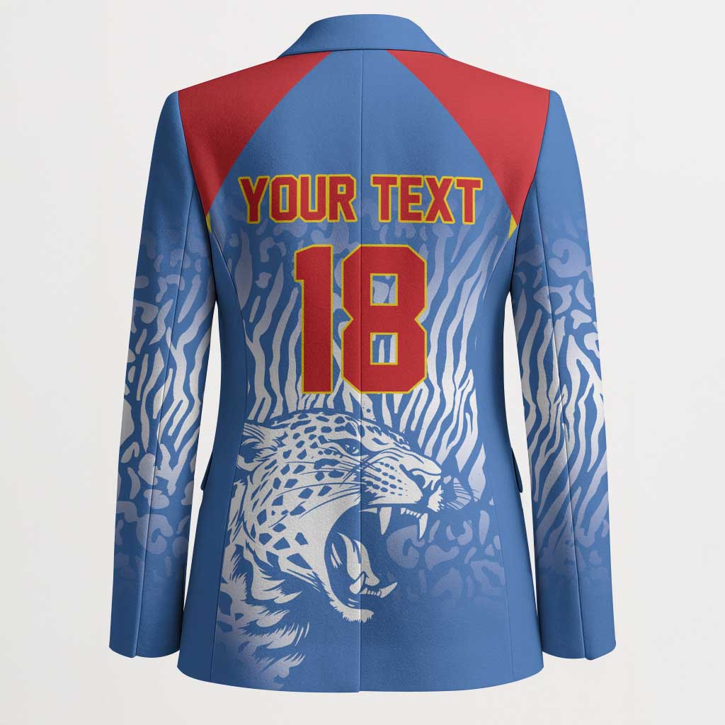 Custom DR Congo Football 2026 Blazer Leopard Power Fan Style