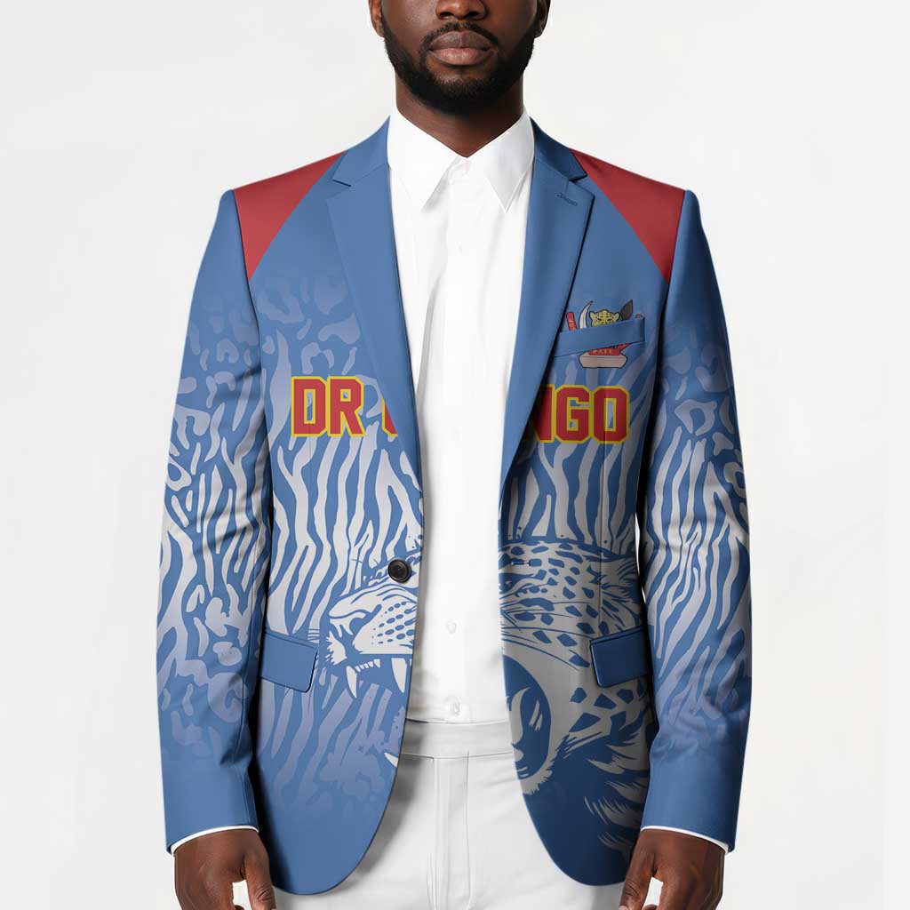 Custom DR Congo Football 2026 Blazer Leopard Power Fan Style