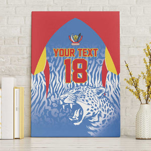 Custom DR Congo Football 2026 Canvas Wall Art Leopard Power Fan Style