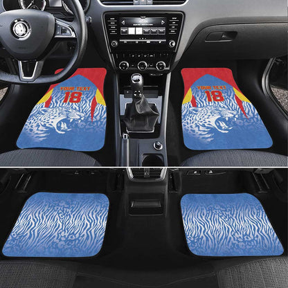 Custom DR Congo Football 2026 Car Mats Leopard Power Fan Style