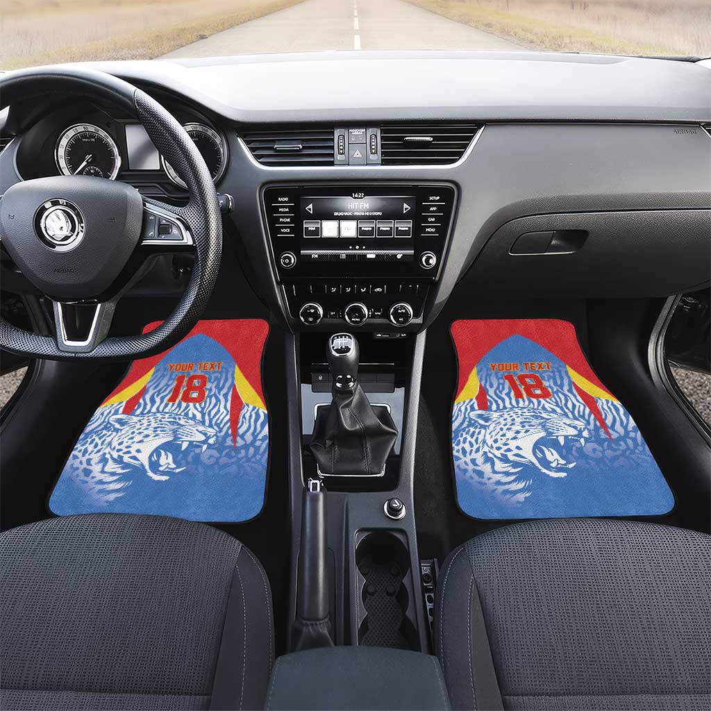 Custom DR Congo Football 2026 Car Mats Leopard Power Fan Style