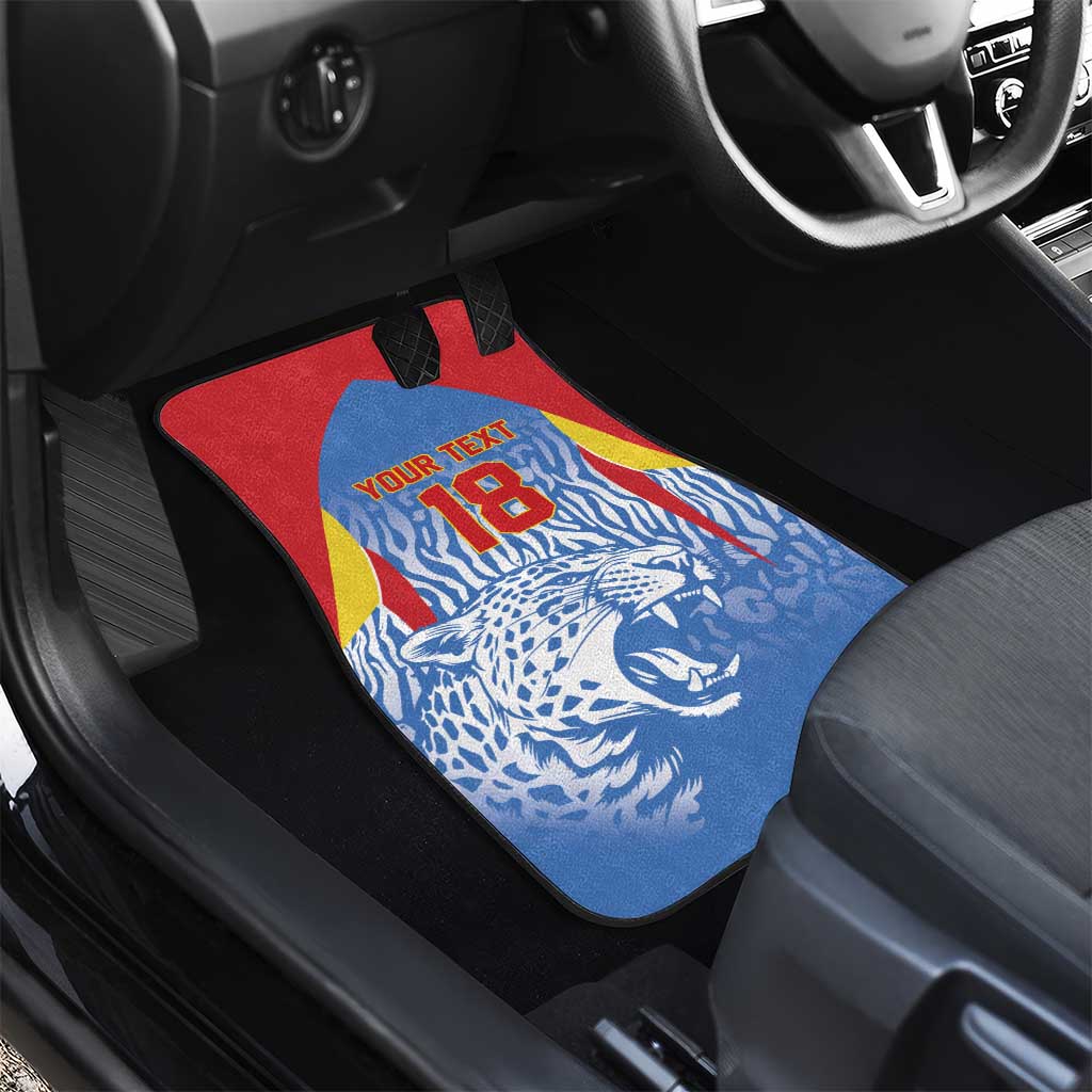 Custom DR Congo Football 2026 Car Mats Leopard Power Fan Style