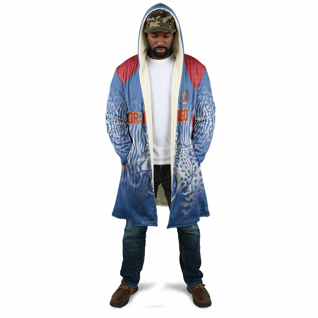 Custom DR Congo Football 2026 Cloak Leopard Power Fan Style