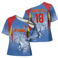 Custom DR Congo Football 2026 Cross Shoulder Shirt Leopard Power Fan Style