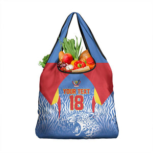 Custom DR Congo Football 2026 Grocery Bag Leopard Power Fan Style