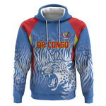 Custom DR Congo Football 2026 Hoodie Leopard Power Fan Style