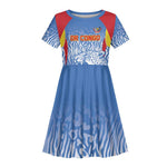 Custom DR Congo Football 2026 Kid Short Sleeve Dress Leopard Power Fan Style